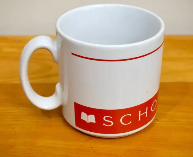 Vintage Scholastic "The Most Trusted Name in Learning" Mug, White, 14 oz.