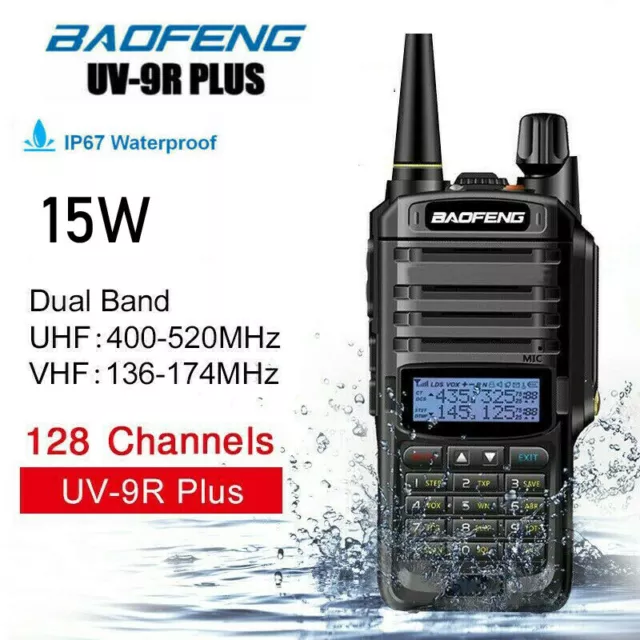 Baofeng UV-S9 Tri-bande NOIR/GRIS UHF/VHF 8W Talkie-walkie Scanner