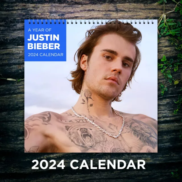 JUSTIN BIEBER CALENDAR 2024, Justin Bieber 2024 Celebrity Wall Calendar