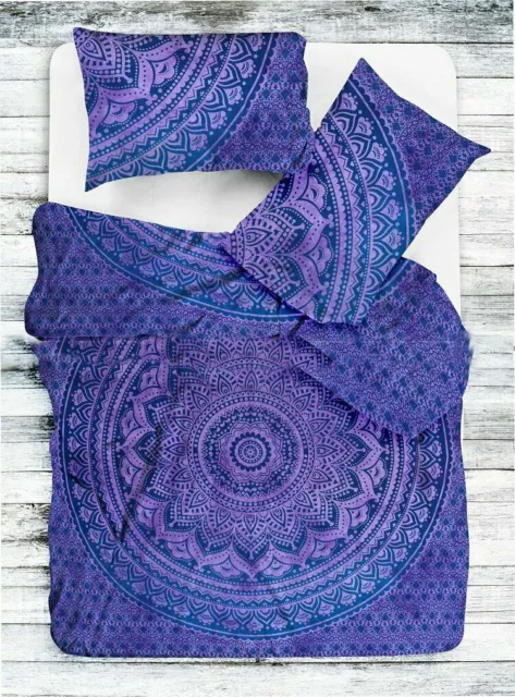 Indische Baumwolle Mandala Doona Bettbezug Einzel Boho Bettwäsche Decke