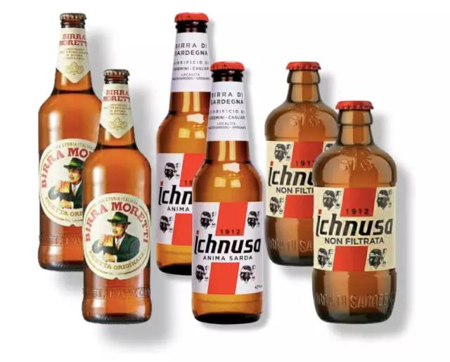 Mix je 8 Flaschen  Ichnusa Anima Sarda, Ichnusa Non Filtrata und Birra Moretti