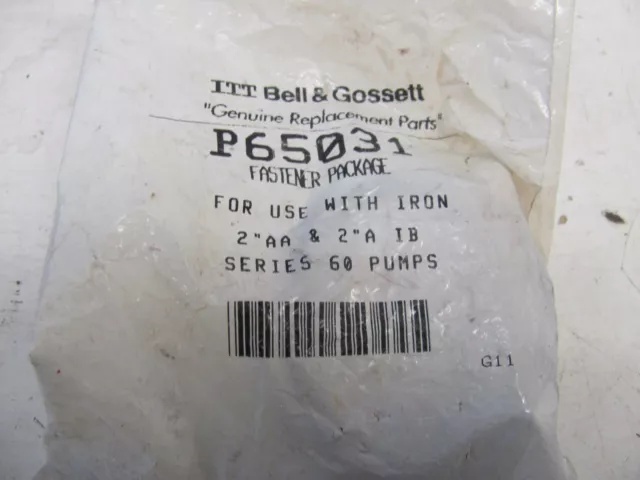 ITT Bell & Gossett P65031 Fastener Package 2 " AA & 2 " A IB Series 60 Pumps