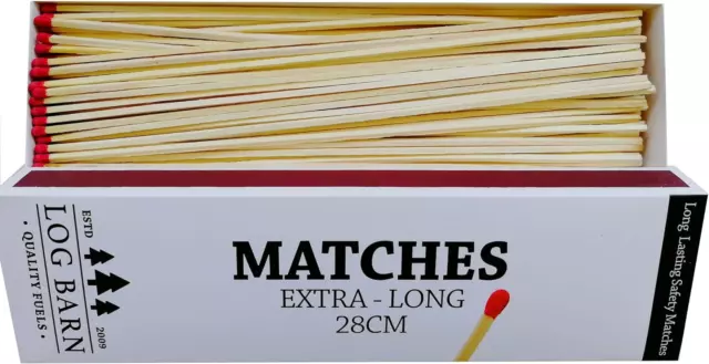 2 Boxes Of Manor Extra Long 11inch Matches - 180 Long Matches