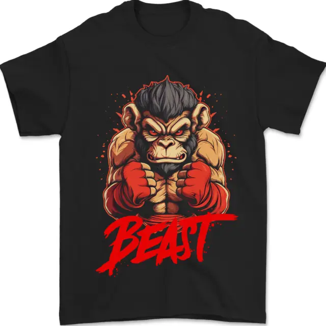 Muay Tailandese Beast Mma Arti Marziali Boxe Uomo T-Shirt 100% Cotone