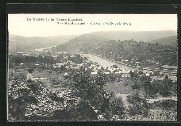 CPA Monthermè, Vue sur la Vallèe de la Meuse