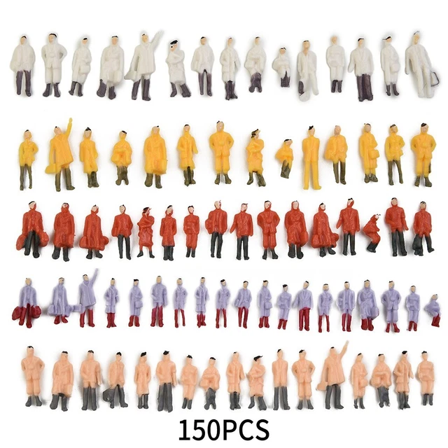 Set De 60 Figurines Passagers Assis échelle 1:87 - Pour Maquettes Ho, Neuf En Plastique