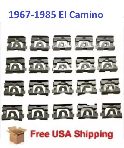 1967-1985 El Camino Rear Glass Window Windshield Molding Trim Reveal Clips GM