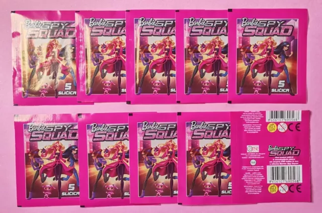 2017 BDR Serbia BARBIE SPY SQUAD - 10 Sealed Packets - 5 Stickers Per Pack