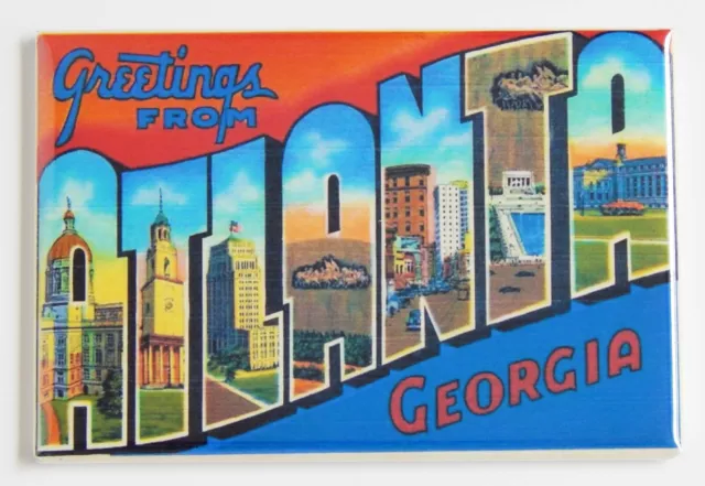 Greetings from Atlanta Georgia FRIDGE MAGNET travel souvenir