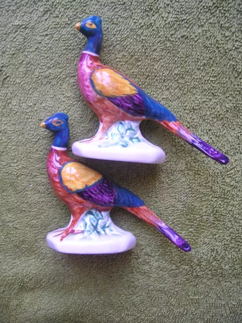 BESWICK PAIR OF PHEASANT WITH CURVED TAILS #767A 1st VERSION GLOSS MINT