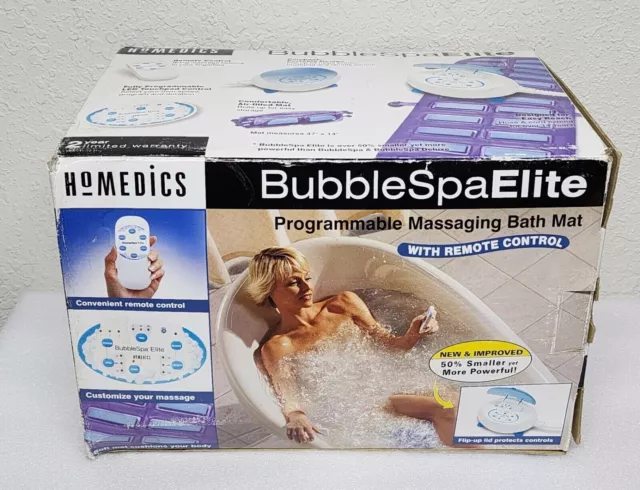 New Homedics Bubble Spa Elite Programmable Massaging Bath Mat BMAT-5 w/ Remote