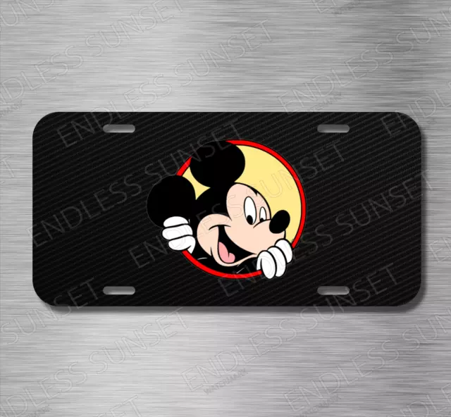 Mickey Mouse cartoon character Walt Disney License Plate Front Auto Tag