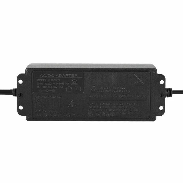 Risegun Adaptateur Alimentation Réglable 3-36V 60W Avec Écran LED - Universel AC DC