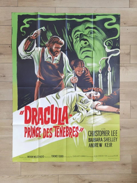 Affiche de cinema - "Dracula prince des tenebres" 120x160- 1966
