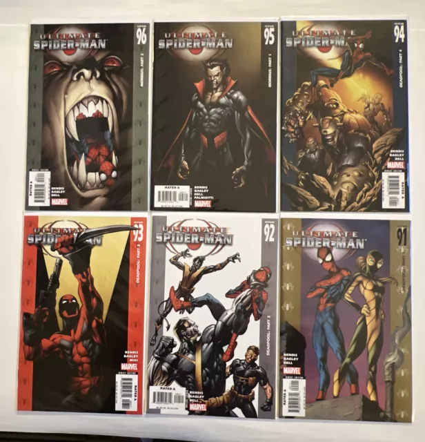 Ultimate Spider-Man #91-94 Lot Of 6 Marvel Comics Deadpool 1-4 Morbius 1-2