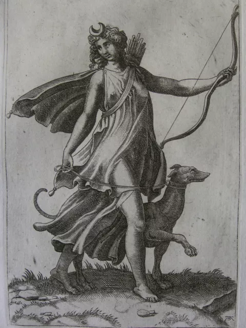 Adamo Scultori (Ghisi) ´Diana Als Jägerin; Diana Of The Hunt´ Bartsch 18, ~1565