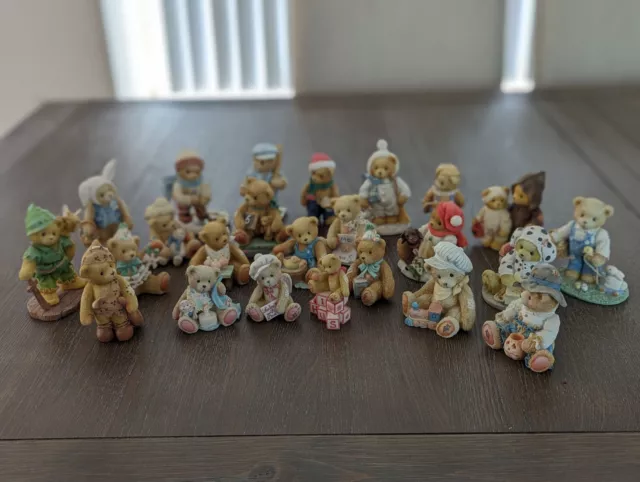 Cherished Teddies figurines lot 24 Halloween Easter Bunny Winter Brett Neverland