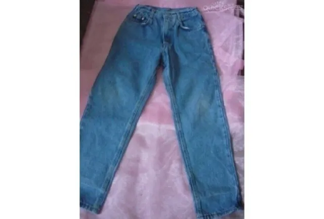 Size 8 Girls Blue Denim Jeans Made In Italy