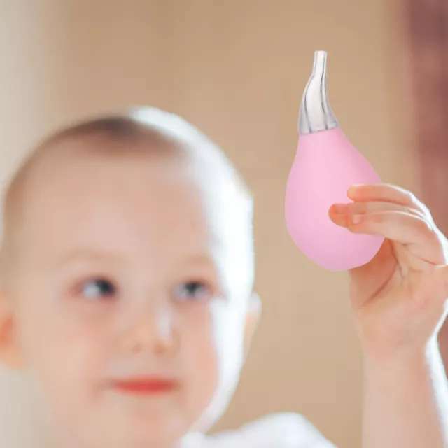 New Baby Nasal Aspirator Medical PVC Mucus Vacuum Silicone Tip Water Drop Shape