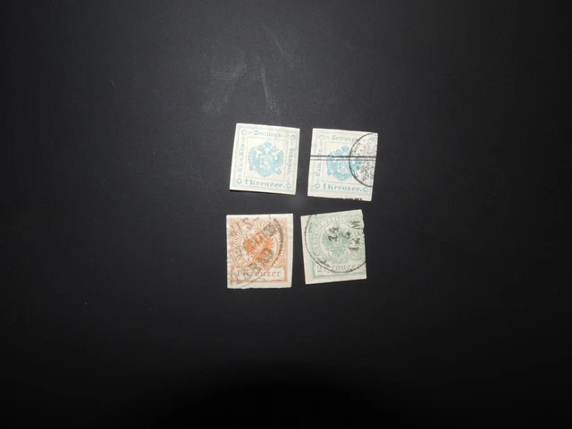 Briefmarken „4x Österreich Kaiserreich teilw. Falz wie abgebildet (21)“
