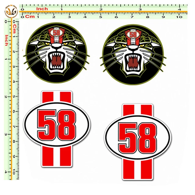 MARCO SIMONCELLI Adesivo Auto - #58 MotoGP Numero 58 Insegna - Foto 12