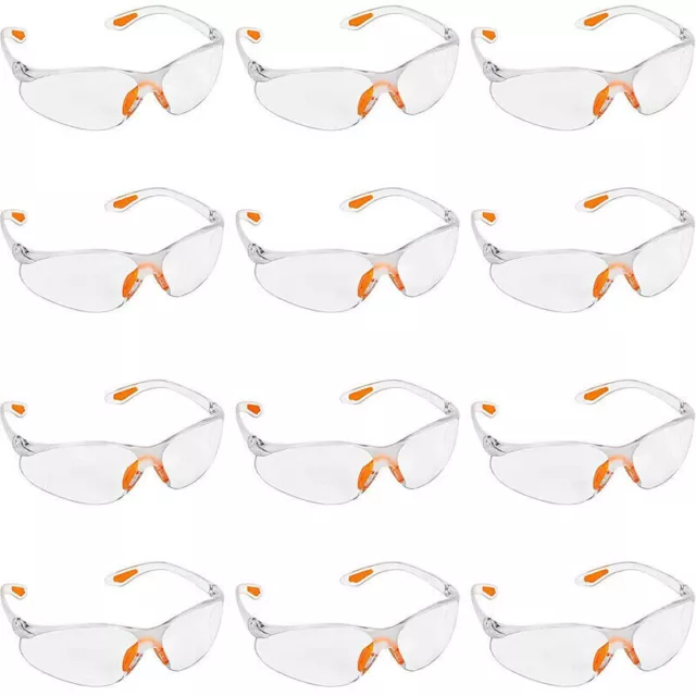Safety Goggles Anti-Fog Anti-Scratch Eye Protection Work/Lab Glasses Clear 12X
