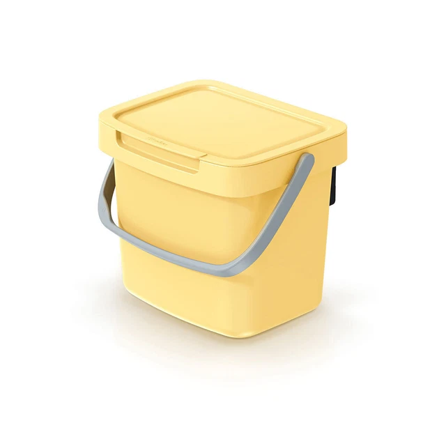 Poubelle De Recyclage Jaune 12 Litres Avec Couvercle - Marque KEDEN - Plastique Résistant - Neuf Pologne