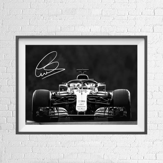 Formula 1 - Hamilton Mercedes F1 Racing Car Poster Picture Print - Size A5 To A0