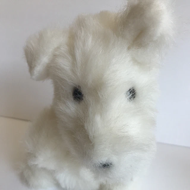 EDEN PUPPY DOG Plush Wind Up White Musical Vintage Baby WORKS Head