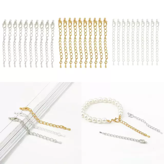 10x Necklace Extender Chain for Jewelry Making Findings Link Cable Chain Holiday