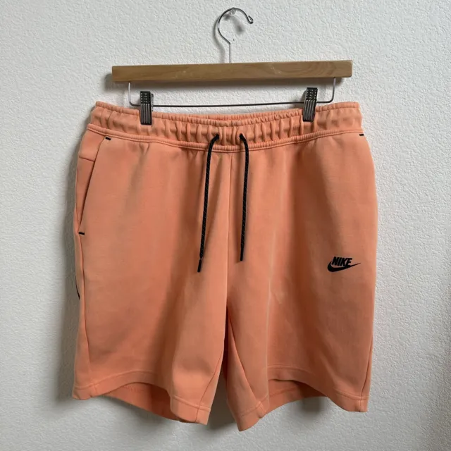 Nike Sportswear Tech Fleece Shorts Men’s Large Orange Frost Gym Training