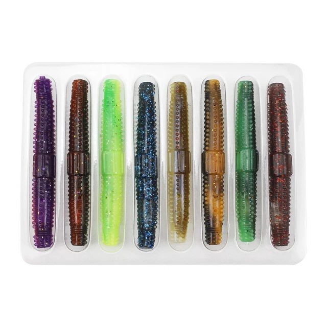 8 PI CES APPAT en plastique souple 7 cm3 6 g leurre de p che l'achigan pou EUR 9,91 - IT