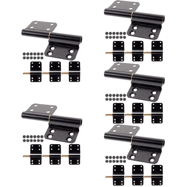 Bande D'Angle Keymet 360x300x50 Mm – 4 Pièces Avec 16 Charnières De Porte, Noir, Acier