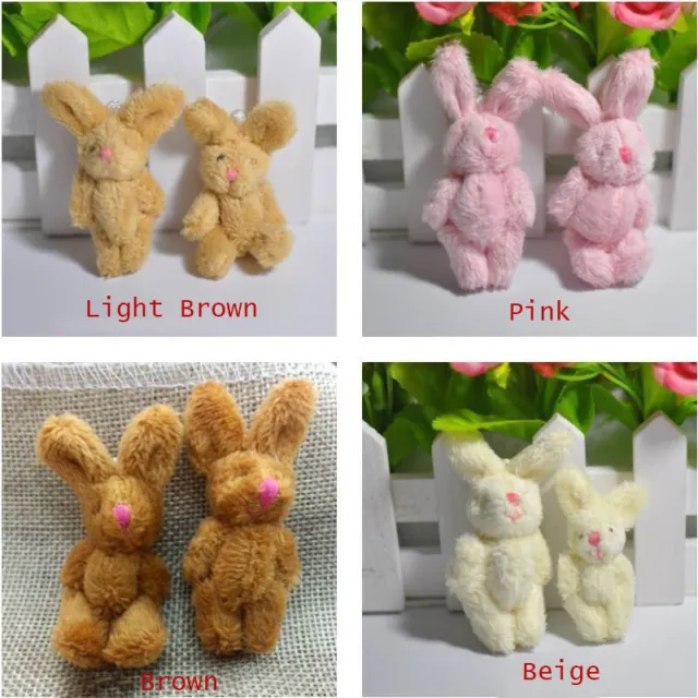 Mini Cute Plush Toy Tiny Rabbit Bear Doll Diy Creative Pendant Accessory For Bag