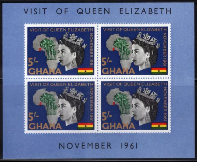 ZAYIX Ghana 109a MNH Royalty Elizabeth II Map of Africa 013123SM22