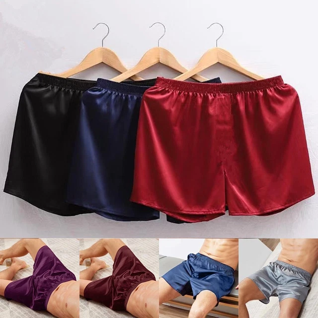 Biancheria Pantaloncini Boxer Uomo SPA Dormire Comodi Piantina Satina Casual