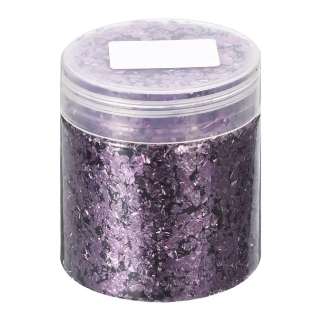 Gold Foil Flakes for Resin, 3g Metallic Foil Flakes for Nail Art, Purple Purple
