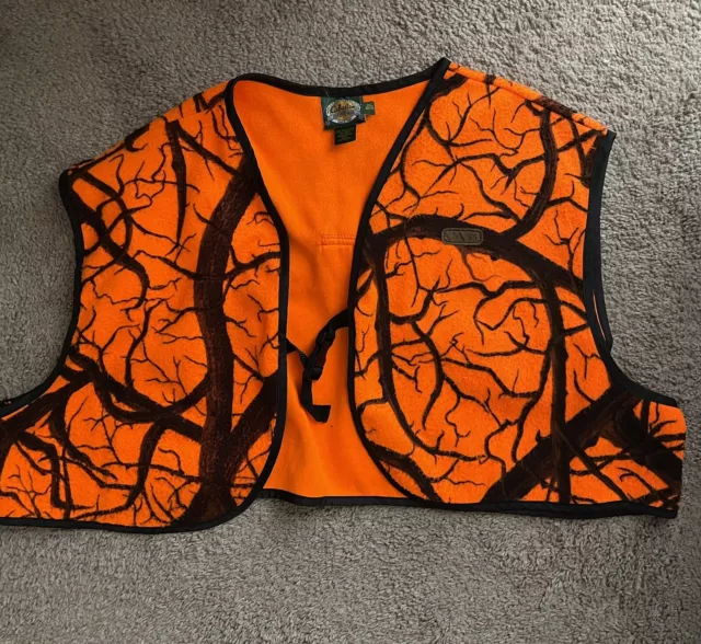 Cabela’s Orange Camouflage Vest Hunting Safety Vest Size XL