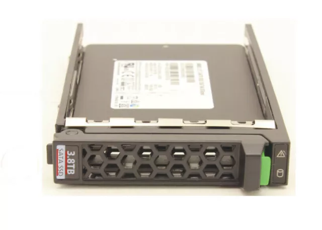 NEW Fujitsu SSD SATA 6G RI 3.84TB SFF SLIM S26361-F5802-L384 In Hot-Plug Caddy