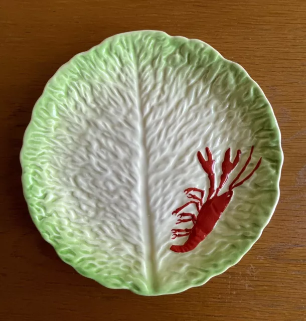 Vintage Carlton Ware Cabbage Leaf Lobster Plate Porcelain Salad Lettuce