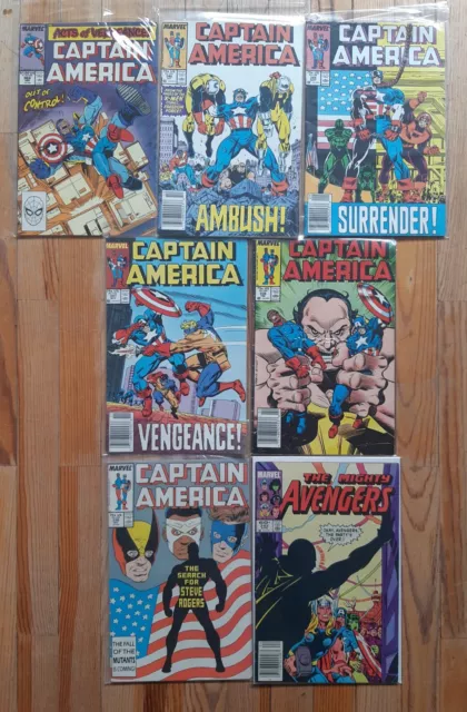 Lot 8 BD Super-héros Captain America - Marvel Comics (en VO)