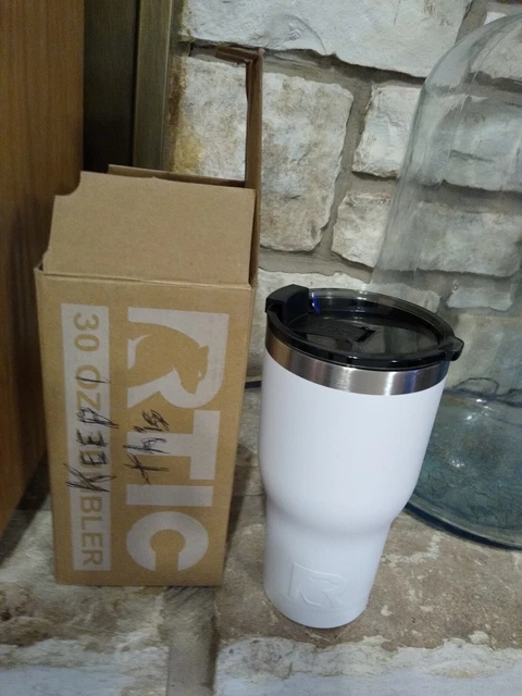 New! RTIC 30 oz Thermal Tumbler Stainless Coffee Mug Travel Cup Cold/Hot White