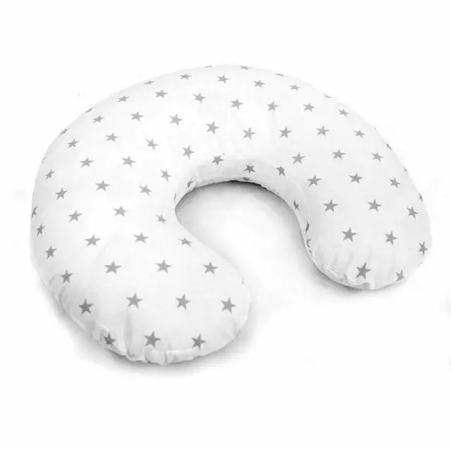 Baby Breast Feeding Pillow Pregnancy Nursing Maternity Cotton Small Grey Stars