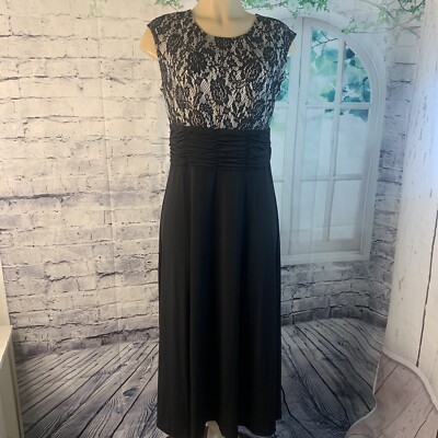 AA Studio AA  Women's Maxi Formal Dress Size 8 Black Sleeveless