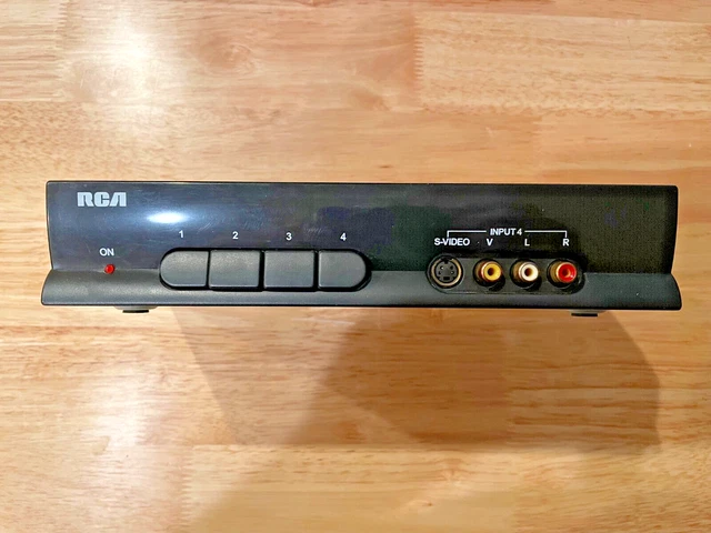 RCA 4-Way Audio Video Selector Switch & RF Modulator w/ 9V Power Supply (CRF940)