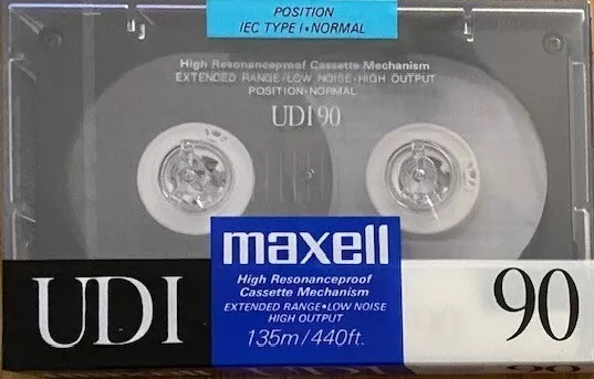 1 K7 CASSETTE AUDIO MAXELL UD1 90 minutes Type I SOUS BLISTER