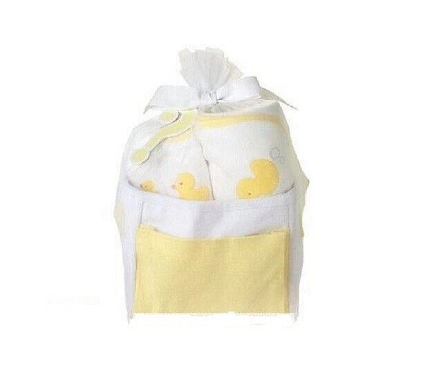 NEW Gymboree Canvas Gift Basket Tote NWT Baby Shower Diaper Caddy Yellow