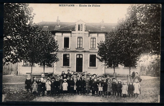 [CPA1038] France, Mervans - Ecole de Filles - very fine old postcard