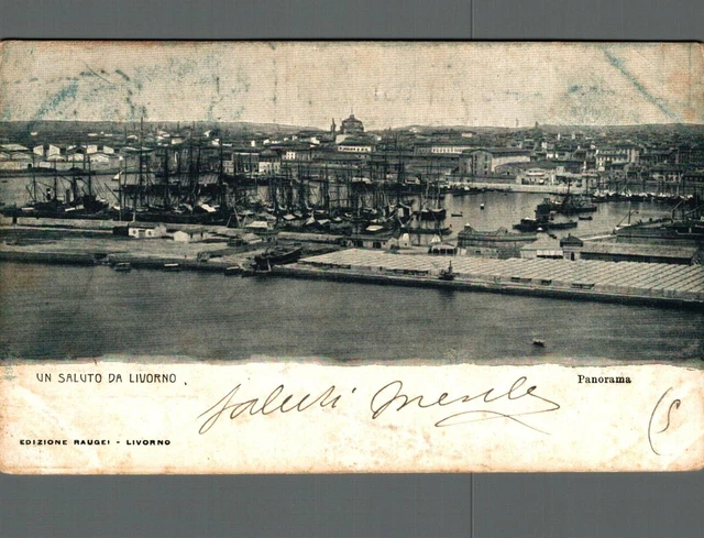 Livorno un saluto panorama F. piccolo  spedita