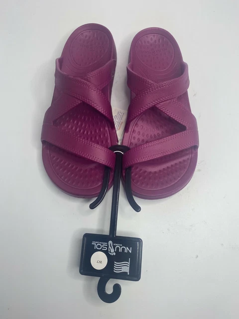 Nuusol Hailey Slides Women's Rustic Wine Made In the USA Size 7M US
